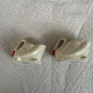 Lenox swans used for trinket dish or ring holders.